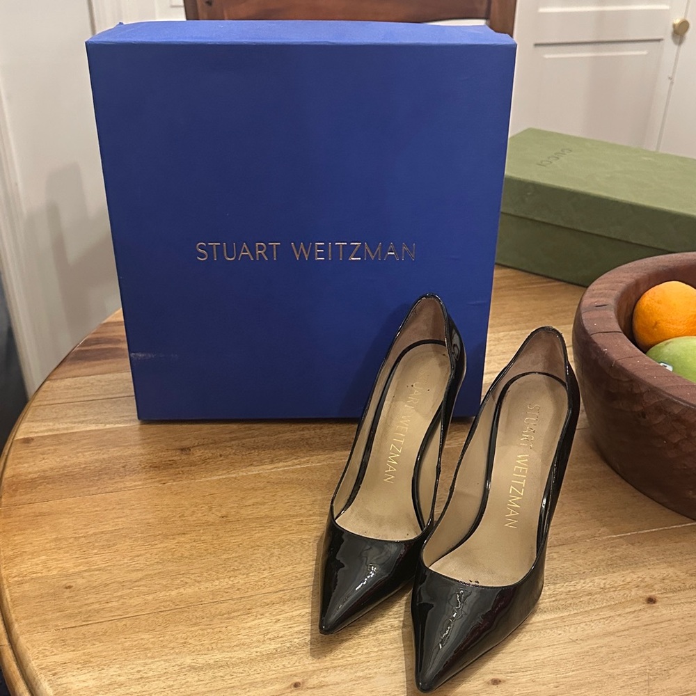 Stuart Weitzman Glossy Black Heels